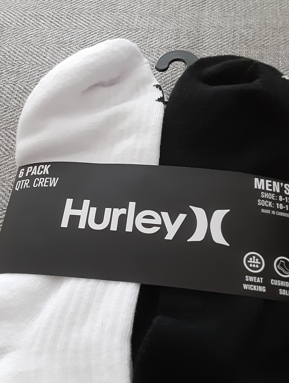 Hurley Quarter Crew Mens Socks ( 6pk ) - Picture 2 of 6